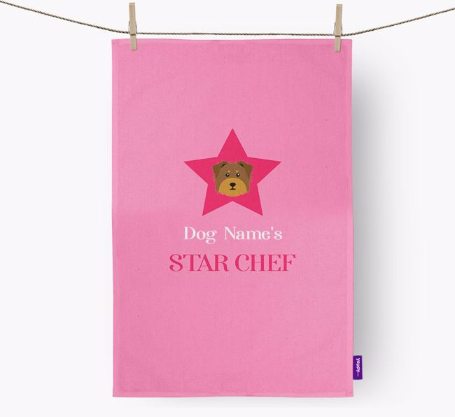 '{dogsName}'s Star Chef' - Personalized {breedFullName} Dish Towel